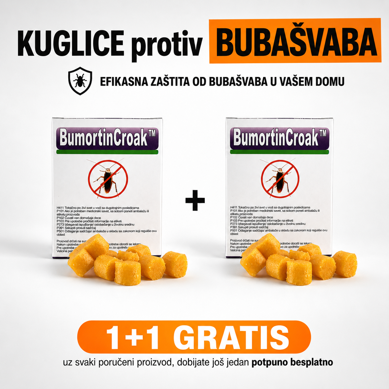 Bumortin protiv bubašvaba i bubarusa-1+1 GRATIS