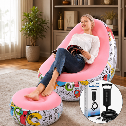 Sofa i tabure na naduvavanje+pumpa GRATIS