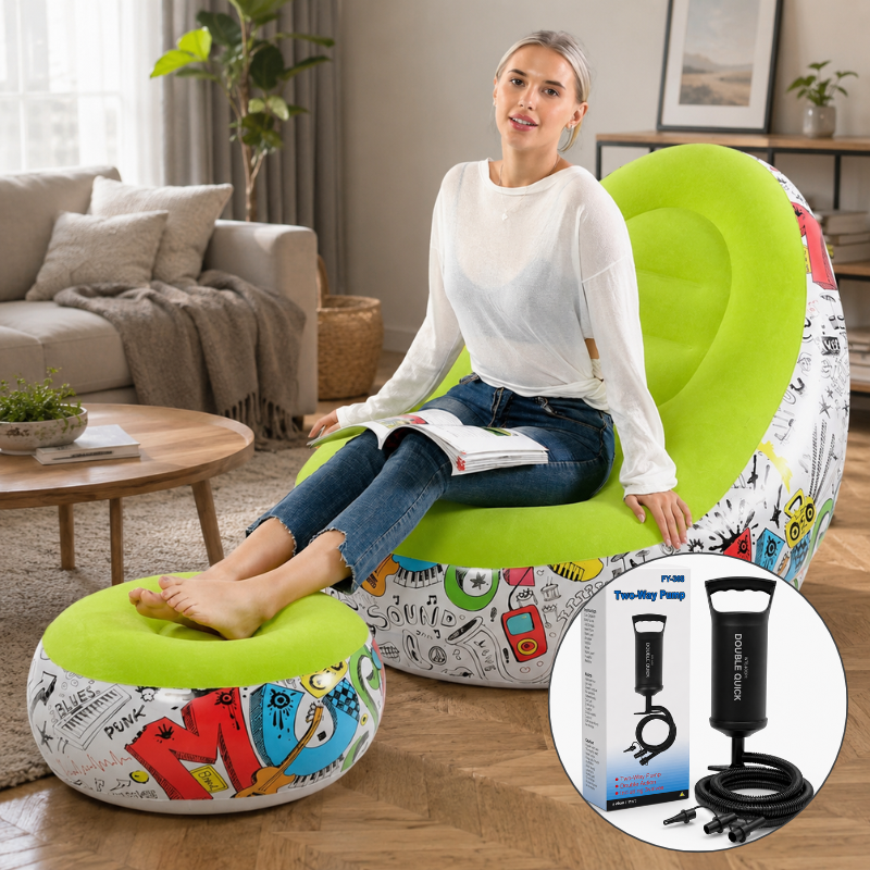 Sofa i tabure na naduvavanje+pumpa GRATIS